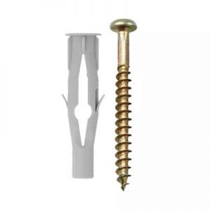 Parafuso cabeça panela 4x50mm com bucha oca 8mm 4 unidades Bemfixa