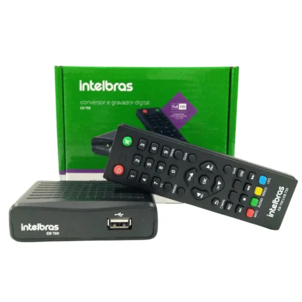 Conversor Digital Intelbras com Gravador e Controle Remoto