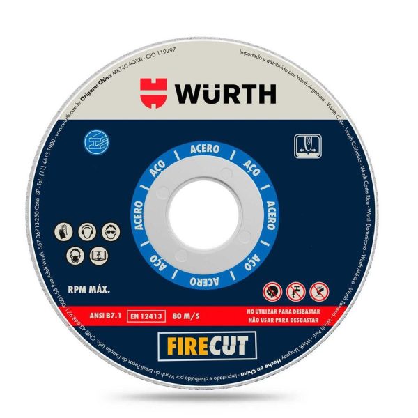 Disco de Corte para Aço Fire Cut - Wurth