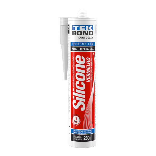 Silicone Acético Alta Temperatura Vermelho 280g