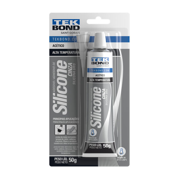 Silicone Acético Alta Temperatura Cinza 50g