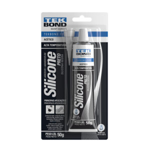 Silicone Acético Alta Temperatura Preto 50g