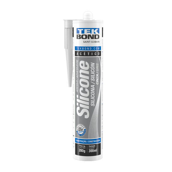 Silicone Acético Cinza 280g