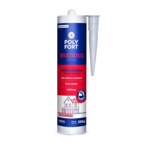 SILICONE ACÉTICO 250G INCOLOR - POLYFORT