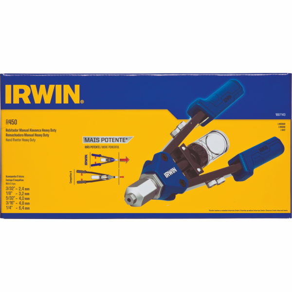 Rebitador Manual Alavanca Industrial 2,4 A 6,4 Mm R450- Irwin
